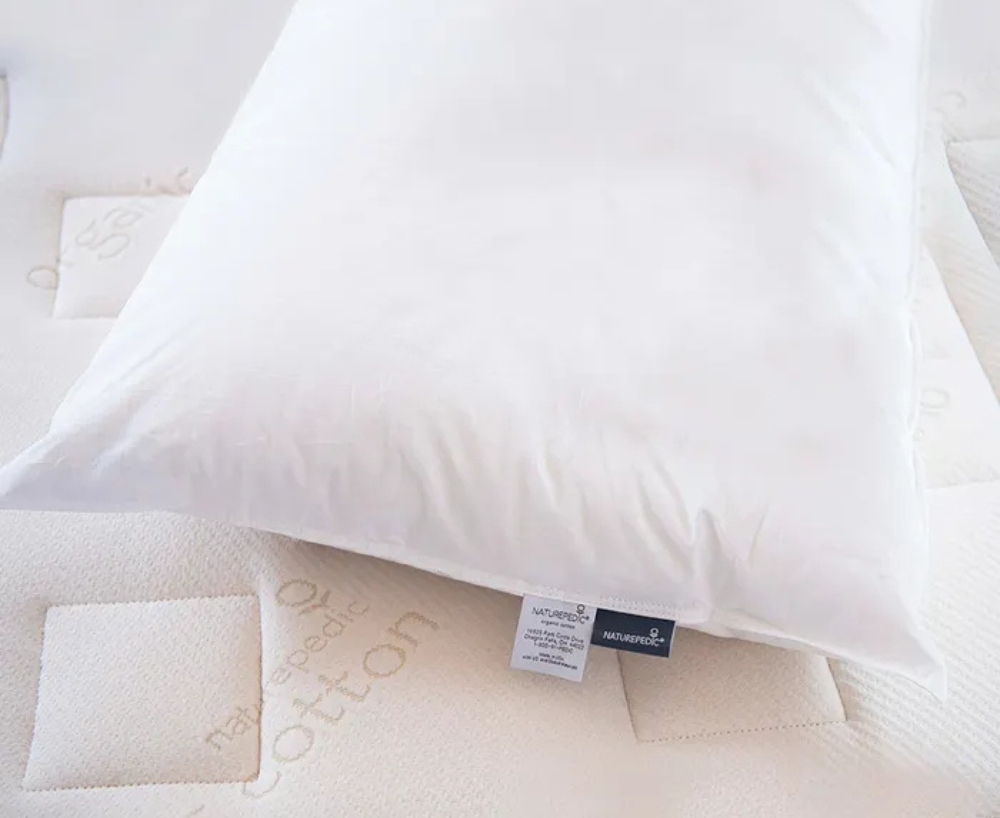 Naturepedic Down Pillow with Organic Cotton Fabric